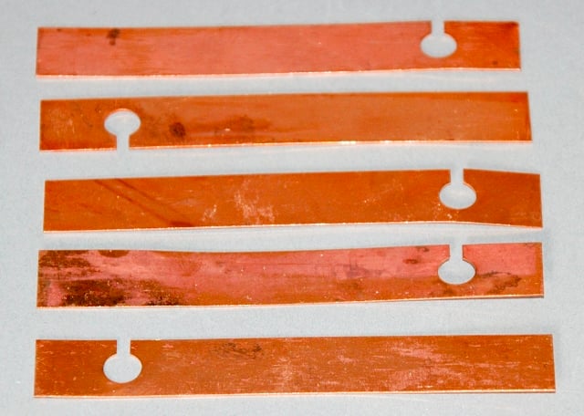 Copper support strips