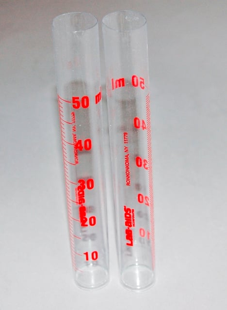 Plastic Graduated Cylinder, 50 mL, no base