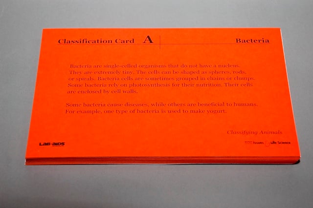 Issues and Life Science Classification Cards, Sets Of 6