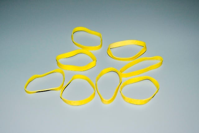 Rubber Bands, #62 Yellow, Pk/8