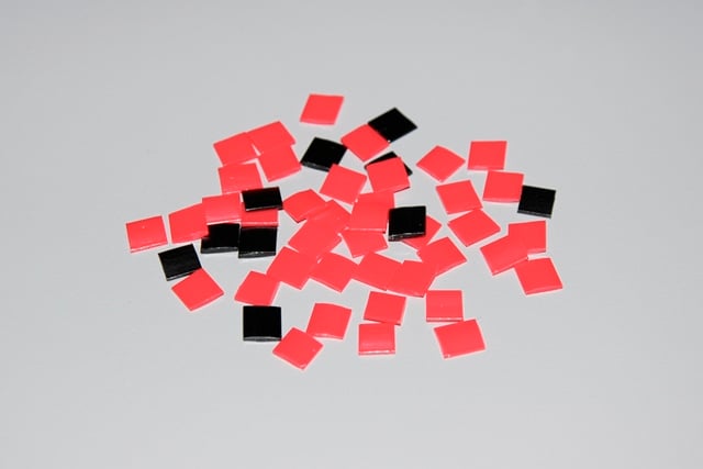 Square Set, High-Density Polyethylene (HDPE), 40 Red & 10 Black