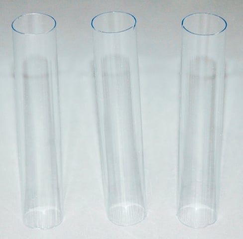Tubes, Transparent, 3/4” Diameter x 4”